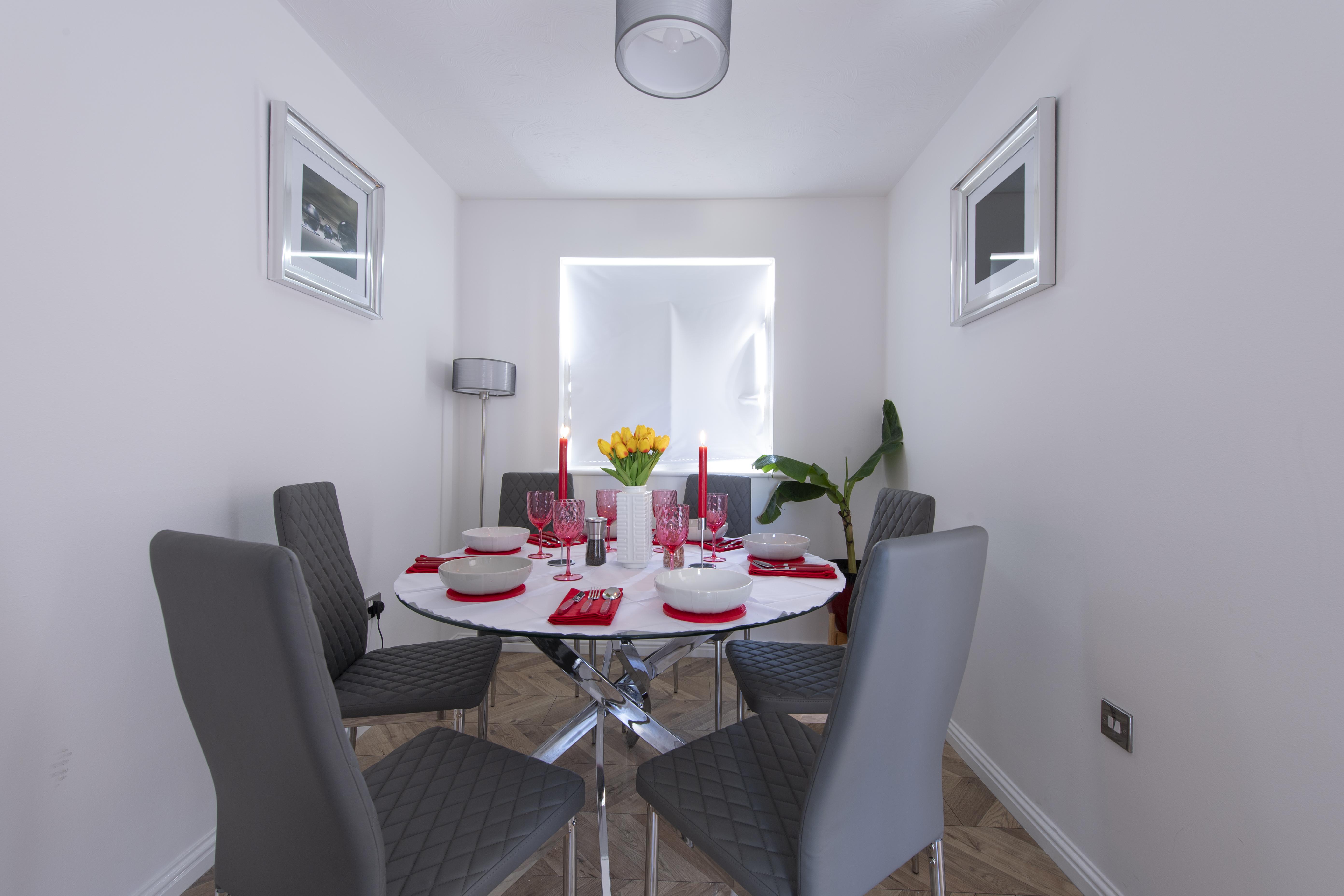 Property two — dining table with plant